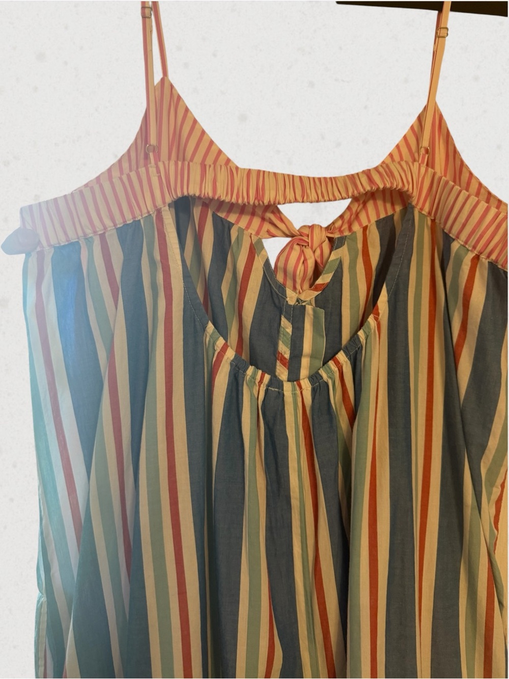 Anthropologie- Celandine Pinstripe Bow Wide-Leg Jumpsuit - Picture 8 of 9
